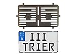 nummernschildhalter schweiz öffnen 1x Rahmenlos Kennzeichenhalter 240 x 130 mm aus Edelstahl für Roller | Moped | Traktor | Anhänger | Motorrad | Hänger