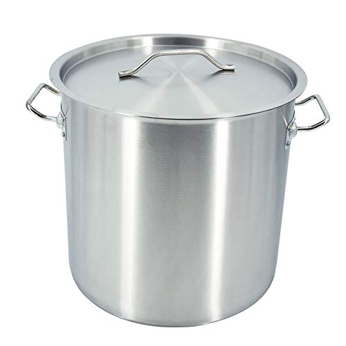 Marmite Traiteur en Acier INOX Chef Traiteur Marmite avec Couvercle Universelle (25L)