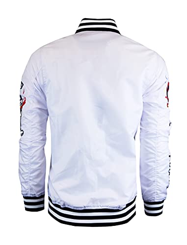 Image of SCREENSHOT Hip-Hop Urban NYC Fashion Bomber Jacket - Modern Outdoor Lightweight Streetwear Graffiti Print Zip Up Top