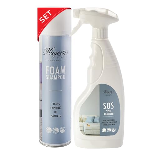 Hagerty Set Foam Shampoo + SOS Spot Remover Teppich Fleckenentferner Spray & Schaumreiniger für...