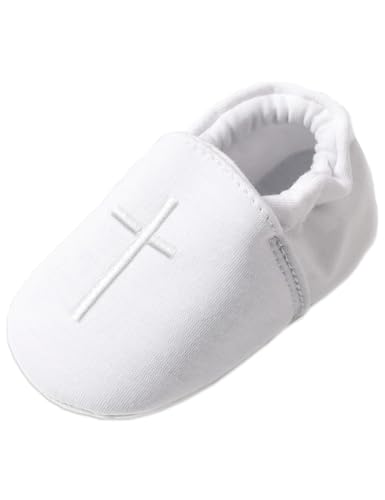 AGJ Baby Boys Baptism Shoes with Embroidered Cross