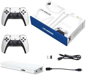 Consola Retro M15 PRO 4K HDMI con 20,000 Juegos Clasicos | 64 GB | 2 Mandos Inalámbricos | 2 Jugadores | Emuladores de PS1, Arcade y Más | Compatible con TV HD | Regalo Ideal para Niños y Adultos