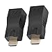 YOUTHINK 2pcs Network Cable Extender, Black Convenient Optimized Signal Transmission for TV PC Projector Computer HD EVD