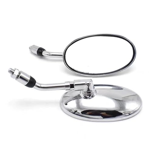 広角ミラー に適合するヤマハ MT07 09 125 10 MT03 Tenere 700 Tracer 9 GT 900 XMAX 300 125 NMAX 125 Virago 535 用バイク用バックミラー(Chorme)