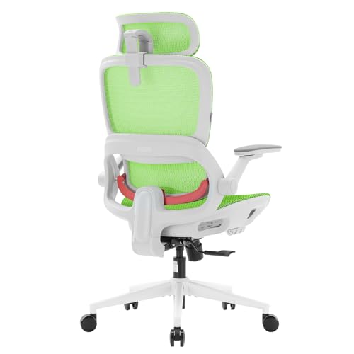 SIHOO B100 Ergonomic Office Chair, Comfy Desk Chair with Adaptive Dynamic Lumbar Support, Computer Chair with Extra Wide Headrest, Flip-Up Armrests, 90-135° Tilt Lock and Breathable Mesh Cus