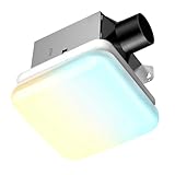 Consciot Bathroom Exhaust Fan with Light, 50 CFM, 1.0 Sone Super Quiet, 1000Lm LED Light, 2700K-5000K 5 Color Selectable & Nightlight, 16W Bath Fan Light Combo