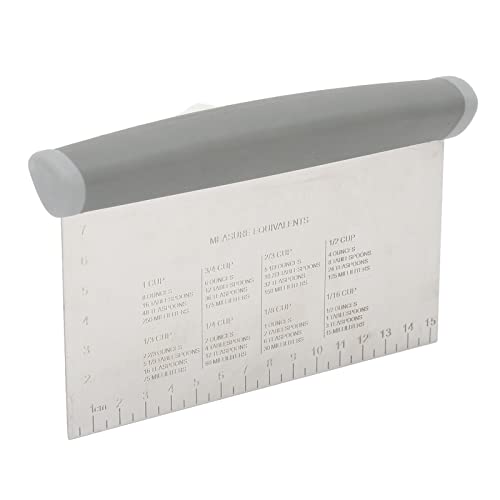 Generic Cortador de masa de acero inoxidable, resistente, duradero, cómodo, cuchillo de repostería con escala para cortar masa, pasteles, pasteles, herramientas para hornear