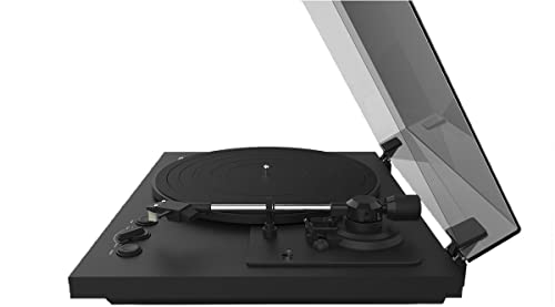 Teac TN-175 Giradiscos HiFi Totalmente automático (transmisión por Correa, 33/45 RPM, preamplificador de Fono Integrado, Sistema AT3600L MM, Carcasa de MDF de Alta Densidad) Negro