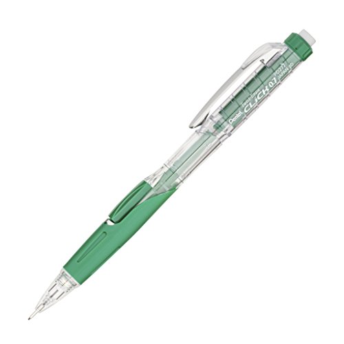 Mechanical Pencil,Refillable Lead/Eraser,0.7Mm,Green