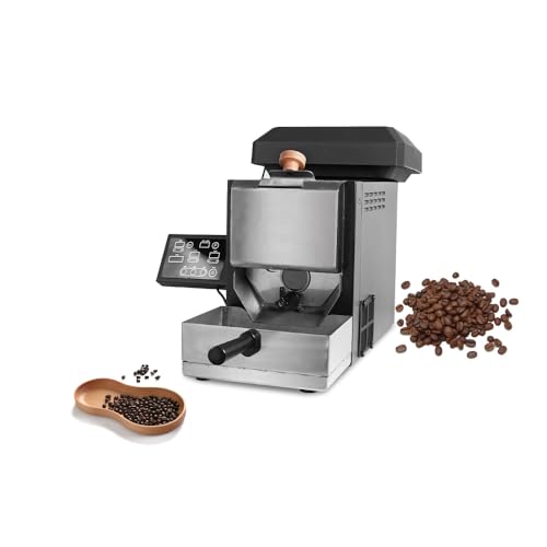 Compact Coffee Roaster Machine for Home Use - 200g Capacity with 9 Pre-Set Profiles, Bean Tray & Smoke Filter