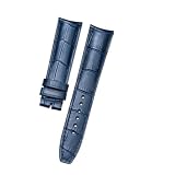 XNJIADVSY Armbanduhrenarmband aus Alligator-Kalbsleder mit 20 mm Armband, 21 mm Armband for Herren, kompatibel mit Baume&Mercie CLIFTON(Dark Blue,20mm)