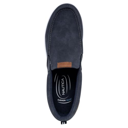 Image of Nautica Men's Slip-On Loafers Casual Moc Toe Sneakers Boat Shoes Slipper for Men - Lightweight & Comfortable - Derwin