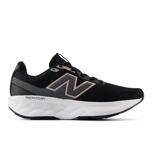New Balance Women's Fresh Foam 520 V9 Running Shoe, Black/Castlerock/Metallic Rose, 10 Wide