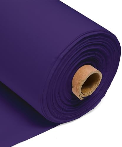 100% Cotton Fabric 60 Inch 150cm Wide 150GSM Material for Sewing, Dressmaking, Quilting, Curtain Linings, Pillowcases & Totes Fabric by The Half Metre by Discount Fabrics LTD(Purple, 0.5m)