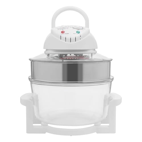 17L/17.96QT Airy Fryer, 360° Viewable Airy Fryer with Expansion Ring, Convection Oven Roaster Countertop Electric Cooker Oil Free, Safety Auto-Off for Home & Restaurant Use