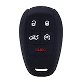 Silicone Car Key Fob Cover for Alfa Romeo 2020 2021 Giulia Stelvio Mito Giulietta Tonale 5 Button (Black)