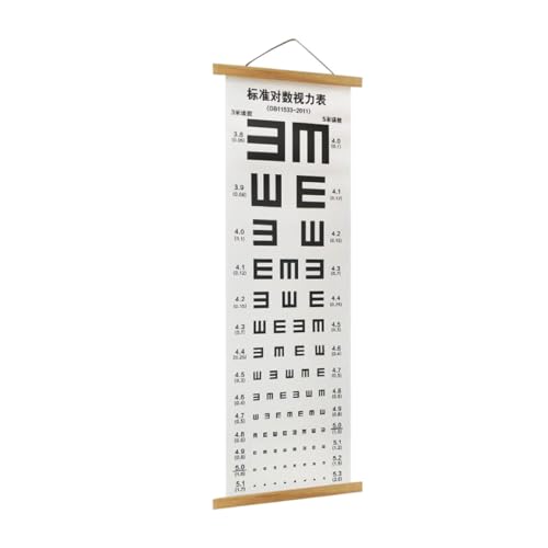 SHINYPASING Tabla de Prueba de Visión para, Resistente al Desgaste y Colgante en Pared, Adecuado para Exámenes Visuales en Casa