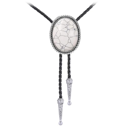 GelConnie Men's Gothic Celtic Bolo Tie - Leather Cowboy Necklace for Western Wedding
