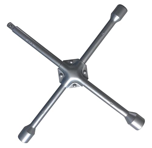 Clé en croix 1/2-17-19-21mm L. 355mm CrV - OM 0766BL - CLAS Equipements