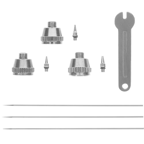 Kit de boquilla y aguja para aerógrafo SOLUSTRE para solucionar trazos gruesos y manchas
