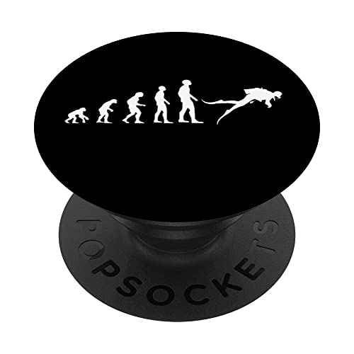 Evolution plongée homme humour plongeur idée cadeau drôle PopSockets PopGrip Interchangeable
