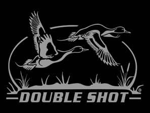 Double Shot Duck Decal - Hunting Automotive Window Decal - Pintail Duck Decal - Waterfowl Hunting Sticker - Duck Hunting Stickers - Hunters Image