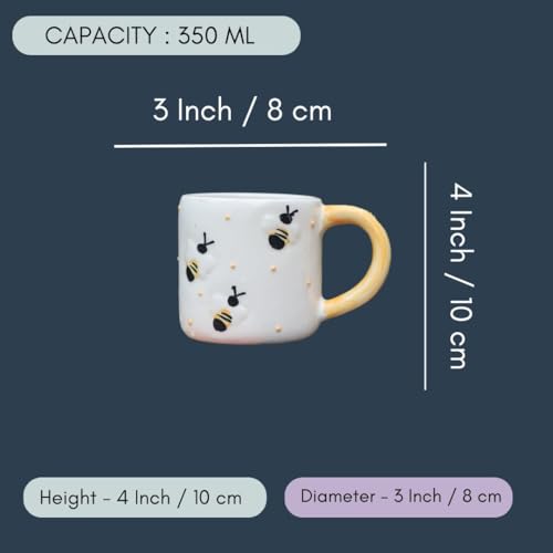 Image of Weaving Home Coffee Mug (WEAVING HOMES Irregular Ceramic Bee Coffee Mug)