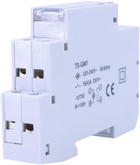 Rear and side view of Bemko TS-GM1 timer showing wiring terminals