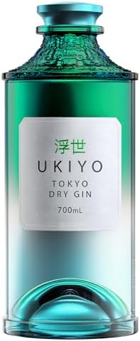 UKIYO Tokyo Dry | Japanese | Craft | Gin | Classic | Yuzu, Milan and Sakura | Distilled with 5 native Japanese botanicals | 40 Percent ABV | 70 cl