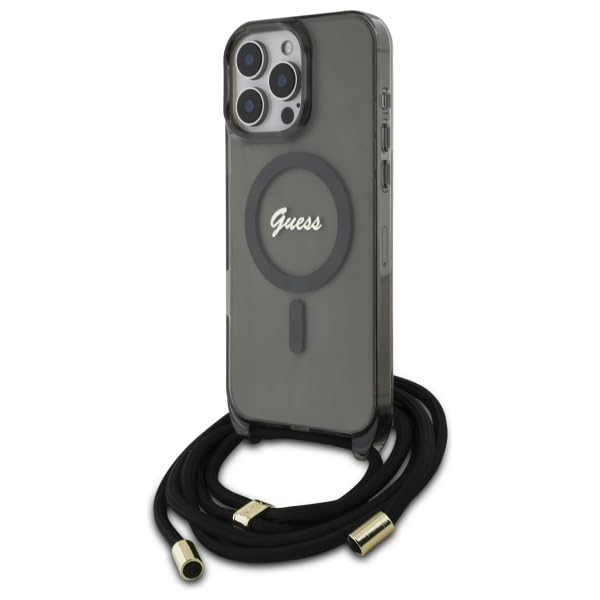CG Mobile Guess GUHMP16XHCTSGNSK Coque pour iPhone 16 Pro Max 6,9" Noir