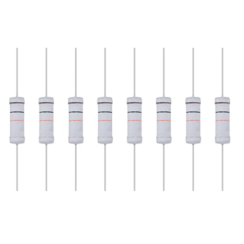 Image of sourcing map 10Pcs 10KR Ohm Resistor, 5 Watts 5% Tolerance Metal Oxide Film Resistor Axial Lead, Flame Proof for DIY Electronic Projects Circuits Experiments