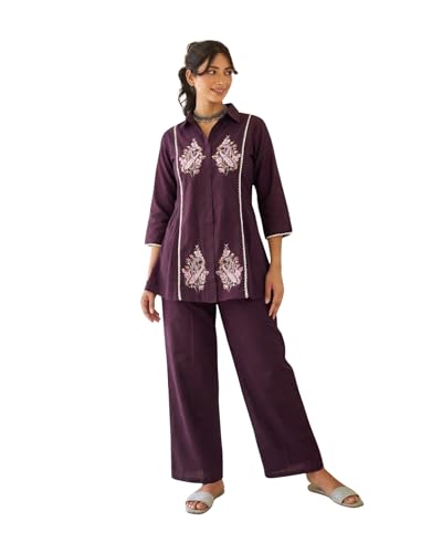 Image of TOPLOT Kurta Sets for Woman with Embroidery Work || Co ord Set for Women Stylish (5246)
