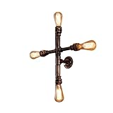 Appliques de type bougeoir DIBKVFNA Lampe murale industrielle nostalgique antique for grenier, bibliothèque, chambre à coucher, éclairage de décoration moderne for la maison