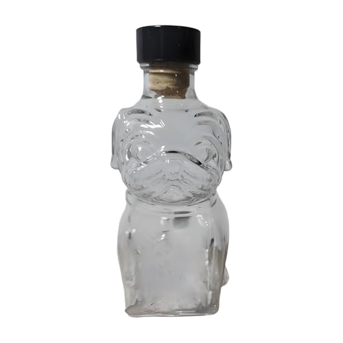 Bouteilles d'alcool décoratives – Bouteille de liqueur en verre, récipient à vin amusant | En forme de bouledogue vide pour liqueurs – Distributeur de carafe à décanter en forme d'animal pour cuisine