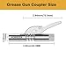 AORRZER Grease Gun Coupler 2 PCS, Strong Lock-on Greases Gun Couplers, 12000 PSI High Pressure Coupler Quick Release Grease, Durable and Compatible with All Grease Guns 1/8