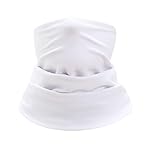 Winter Loop Schal Herren & Damen,Universal Schlauchschal Winter Halstuch,Multifunktionstuch Halswärmer,Weichem Fleece Schlauchschal,Winddicht für Outdoor Skifahren Motorrad Laufen Radfahren,Weiß
