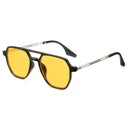 Cyxus Aviator Sunglasses for Women Trendy Shades UV Protection 1195 | Vintage 70s Style,Ideal for Beach Music Festivals Shopping Driving