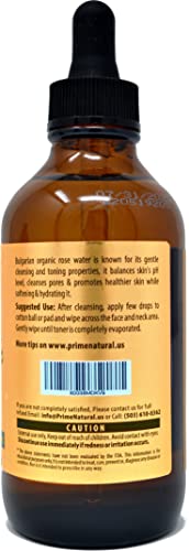 Rose Water Spray 4Oz/120Ml - Usda Certified Organic - Facial Toner, Hydrating Mist For Face & Hair - Bulgarian, 100% Pure, Natural, Alcohol Free, Moisturizer From Fresh Rose Petals #TOP1