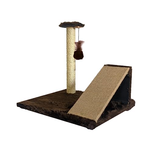 Arranhador Gatos Poste Com Rampa E Brinquedo Exclusivo
