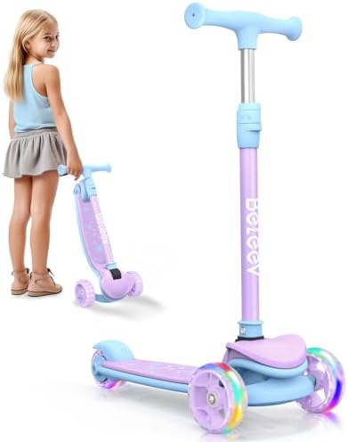 BELEEV A8 Scooter for Kids Ages 3-12, 3 Wheel Folding Scooter for...