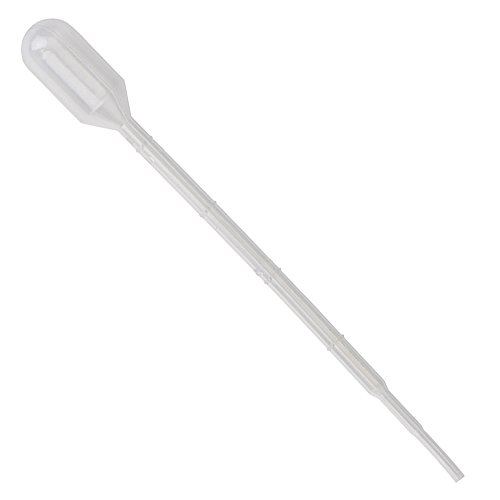 Transfer Pipet, 15mL, Graduated to 5mL, Extra Long, 215mm (8.5 Inches Long), 250/Box, Box of 250