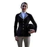 RJ Classics Ladies Soft Shell Washington Show Coat - Black/Grey - 2 Regular