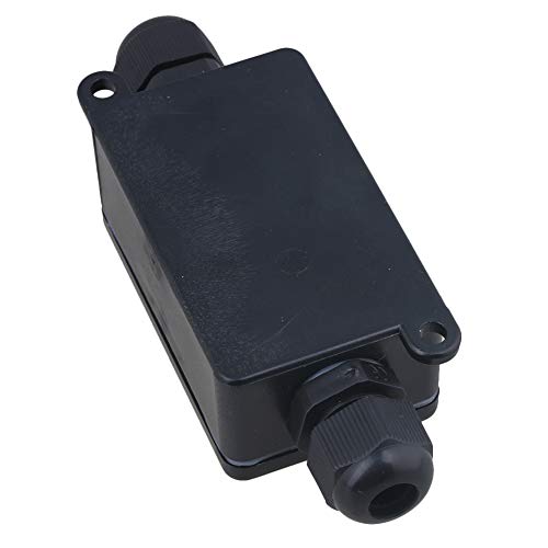 IP65 Kabelmuffe, Unterwasser, Kunststoff, Verteilerdose für 2 Kabel mit P02-3-Anschluss, Schwarz