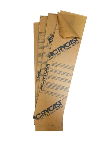 Image of Acrylic Sheet, 1 /4 inch Clear Plexiglass, Cast 8 inch x 8 inchx 0.25 inch Thick (Pack of 2)