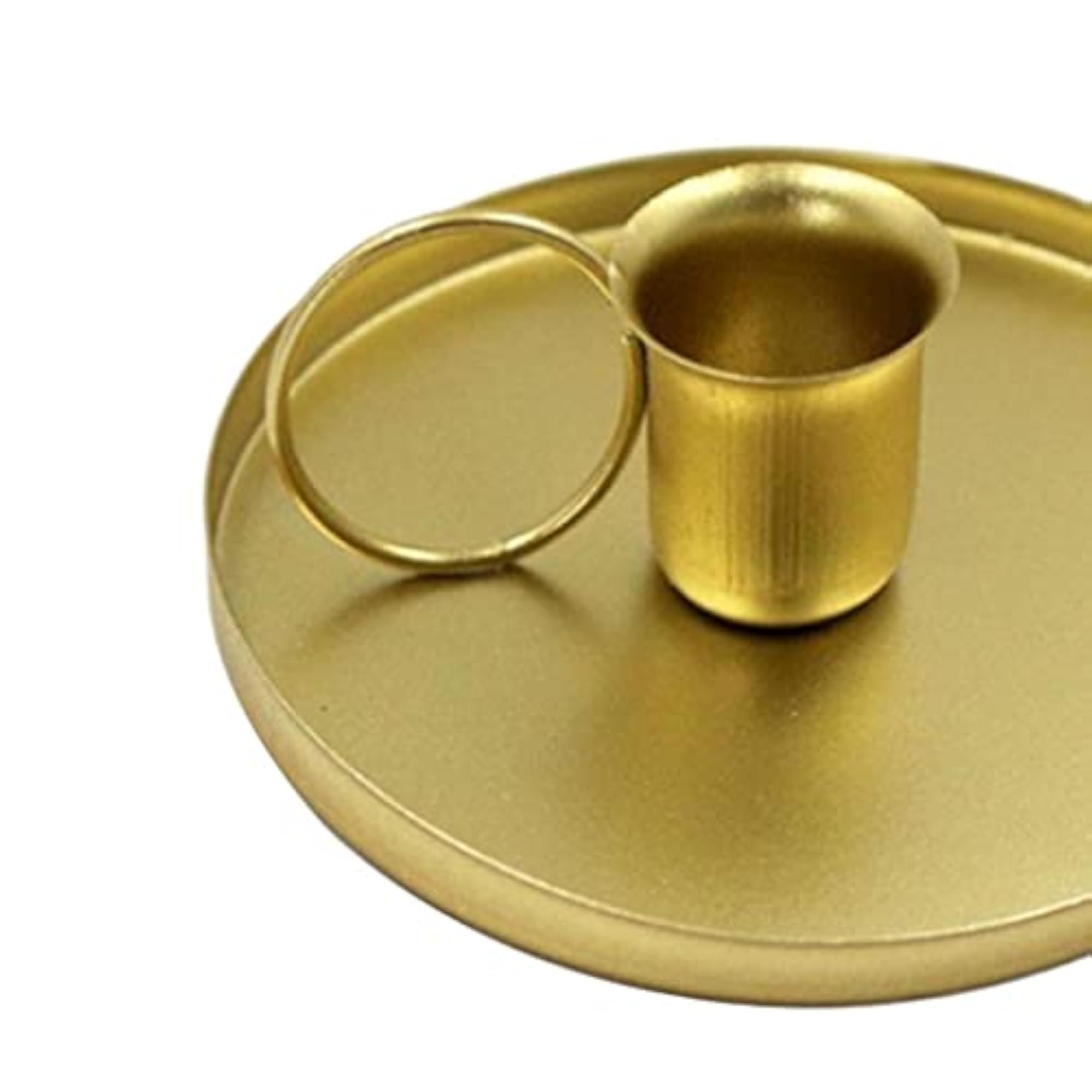4pc Simple Gold Teacup Candle Holder Set for Home Decor