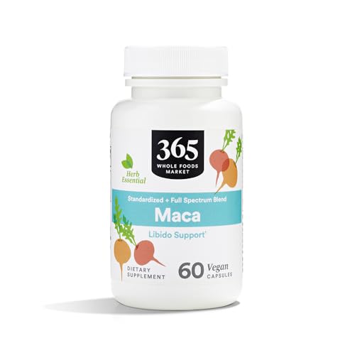 Image of 365 by Whole Foods Market, Maca Standardized + Full Spectrum Blend, Libido Support, Vegan Capsules, 60 Count