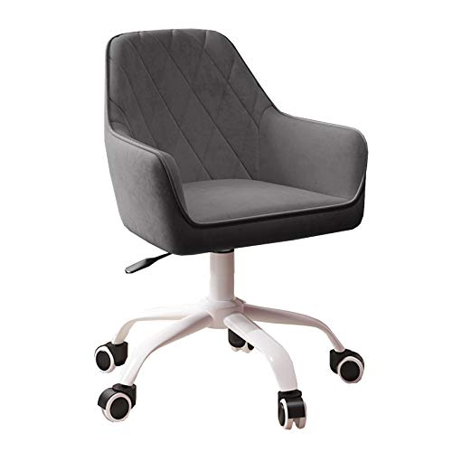Chaise d'ordinateur en velours gris foncé pour sublimer votre espace télétravail