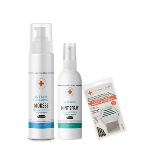 Orange Cross Lice Comb Professional Nit Comb Stainless Steel Comb For Lice And Nits - Head Lice Comb, Removes Nits And Super Lice, Lice Treatment Brush #TOP6