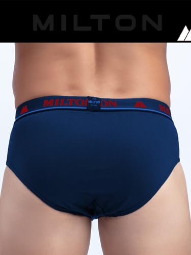 Image of Milton Mens Cotton Solid Outer Elastic Brief | Premium Soft Cotton Underwear | Breathable & Skin-Friendly Briefs with Comfort Fit Waistband | Pack of 1, Color May Vary as per Availability