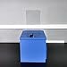 FixtureDisplays® Blue Metal Donation Box Suggestion Tithes Offering Box with Sign Holder 8.5X8.1X18
